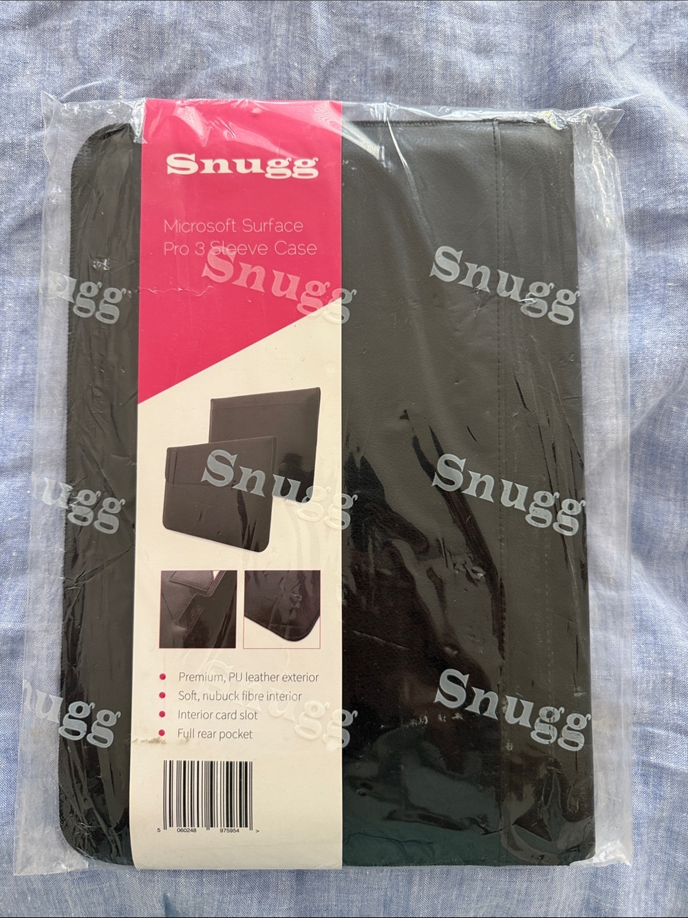 Snugg Microsoft Surface Pro 3 Black Laptop Sleeve Case